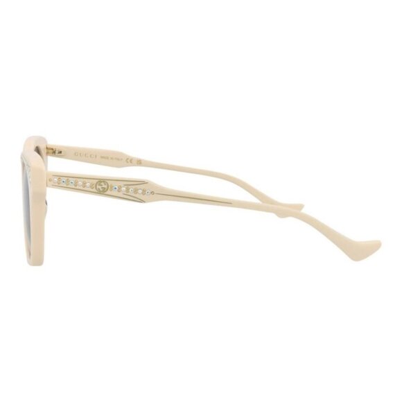 Gucci Womens Cat Eye Ivory Ivory Blue Fashion Designer Eyewear - Picture 4 of 5